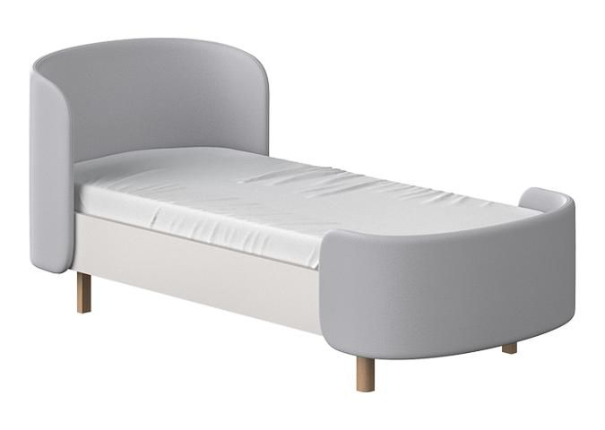 Кровать подростковая Ellipsefurniture KIDI Soft размер М (серый) KD010112020101