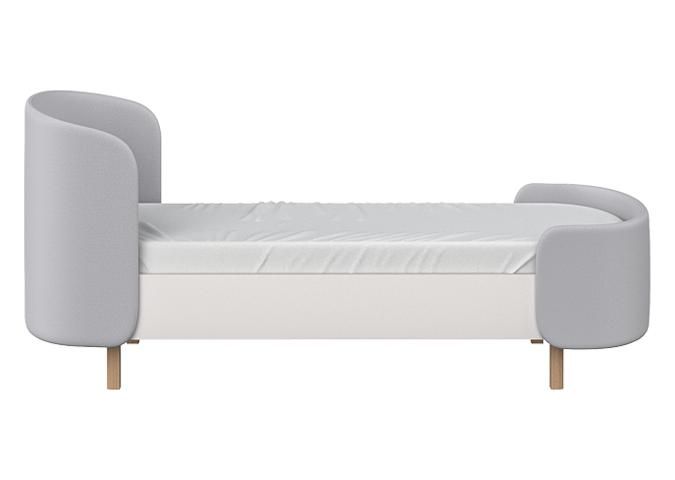 Кровать подростковая Ellipsefurniture KIDI Soft размер М (серый) KD010112020101