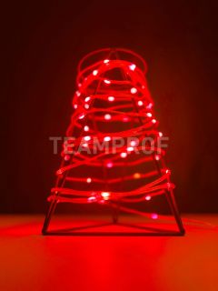 Светодиодная гирлянда "Краса" Teamprof 200м, 2000 LED, прозрачный провод, красная TPF-CR200-24V-T/R
