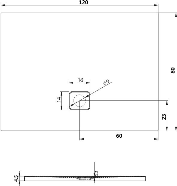 Акриловый душевой поддон Riho Basel D005008304 120x80