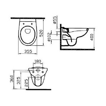 Унитаз подвесной Vitra Normus 6855B003-0101