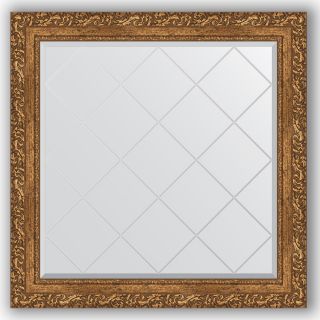 Зеркало с гравировкой в багетной раме 85x85 Evoform EXCLUSIVE-G BY 4314 виньетка бронзовая