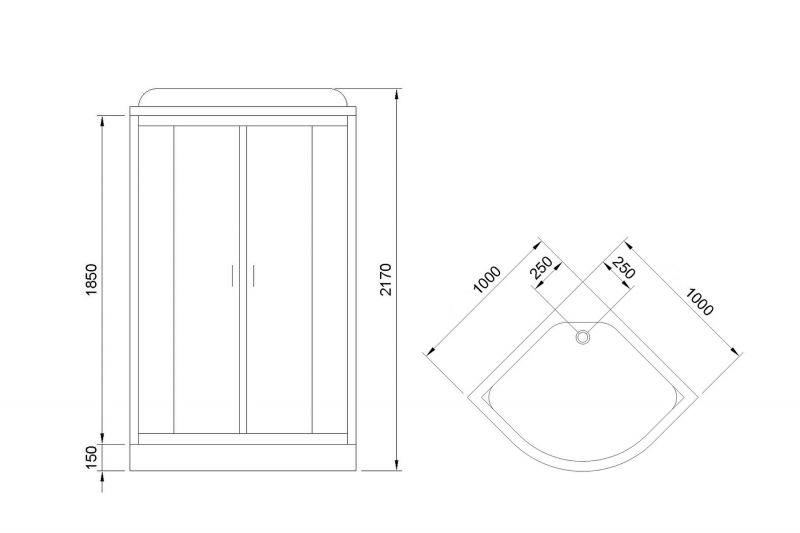 Душевая кабина Royal Bath НК 100x100x217, RB100HK7-BT-CH 100x100 фото 2