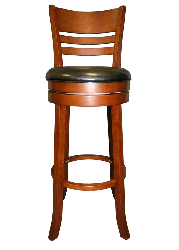 Барный стул Dobrin 9393-LMU WILLIAM BAR, цвет сиденья черный, цвет дерева шоколад