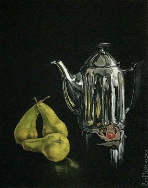 Картина "CHROME & PEARS" Марина Дерягина