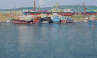 Картина "Весенняя гавань" Игорь Панов