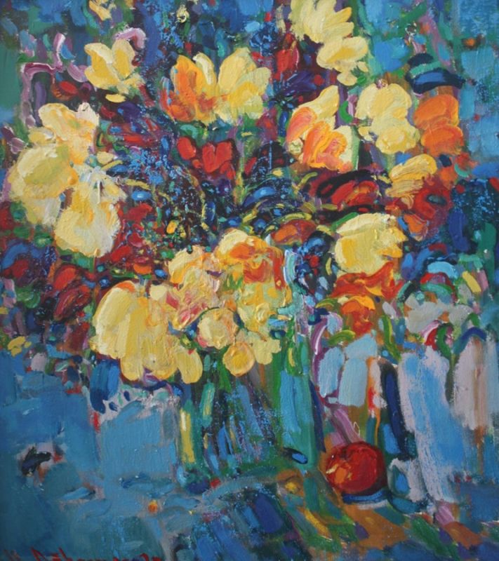 Картина "Весенние цветы" 70x60 Отрошко Александр