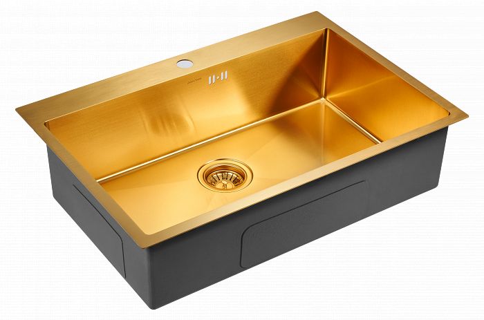 Мойка Paulmark VAST PM217551-BG, брашированное золото, 75х51 см фото 2