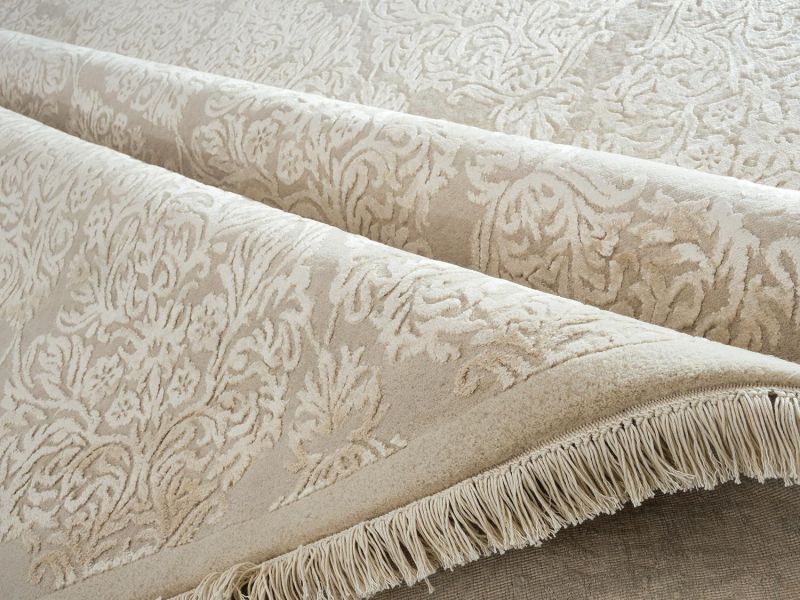 Индийский ковер из шерсти и арт-шёлка Carpet «KING OF AGRA» NO200-CRE-1 174 x 236 см фото 6