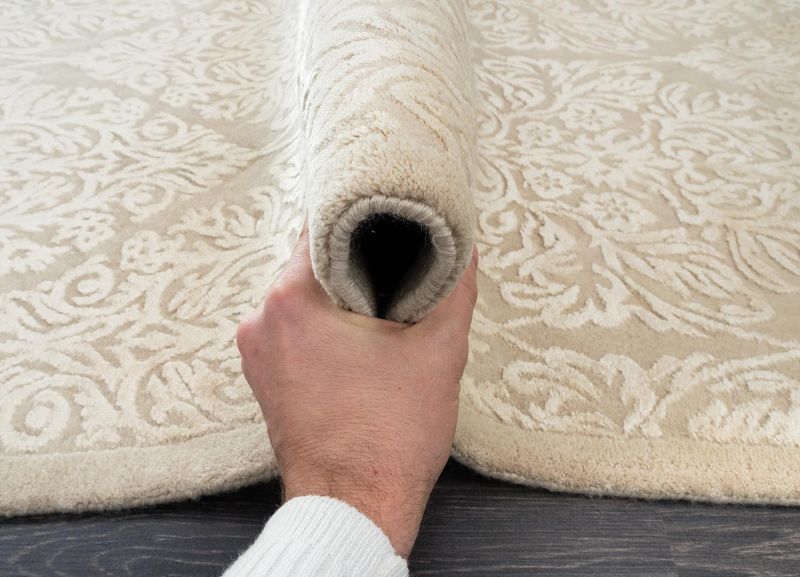 Индийский ковер из шерсти и арт-шёлка Carpet «KING OF AGRA» NO200-CRE-1 174 x 236 см фото 7