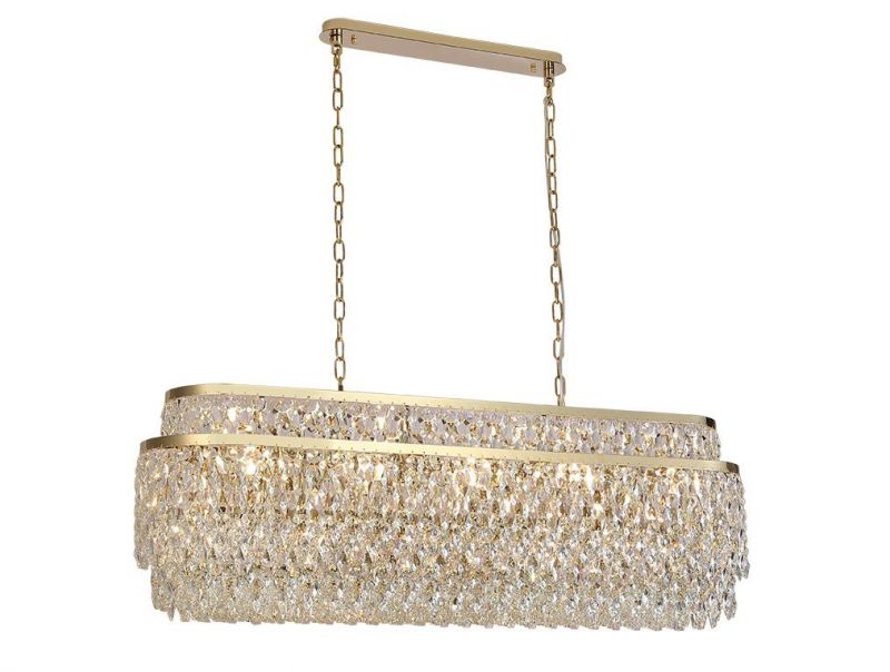Люстра Newport 8530 TIFFANY E14 40W 8530/120 C oval gold polished фото 1
