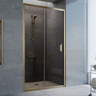 Душевая дверь Vegas Glass ZP 105 05 05, профиль бронзовый, стекло тонированное