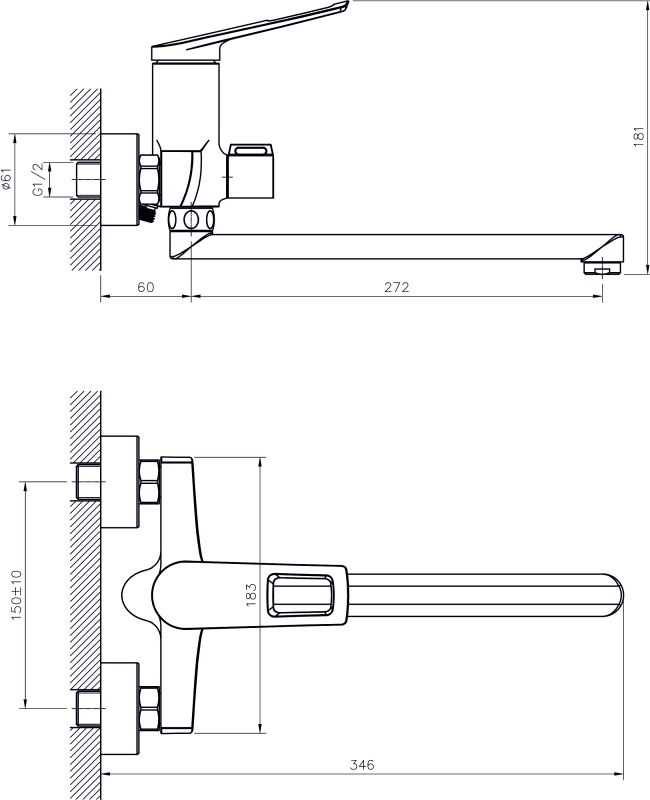 Смеситель для ванны с душем Rush Socotra ST1235-51