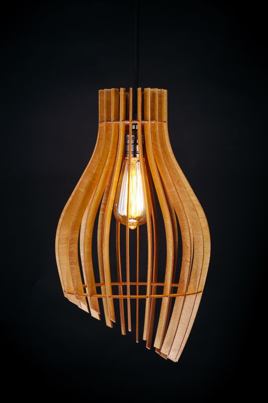 Подвесной деревянный светильник Woodshire Вайнлайт 0745vi