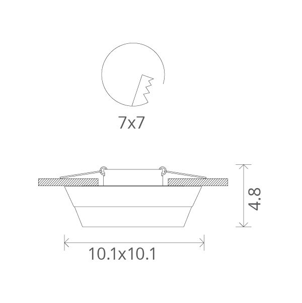 Точечный светильник Arte Lamp Cratere A5247PL-1WH