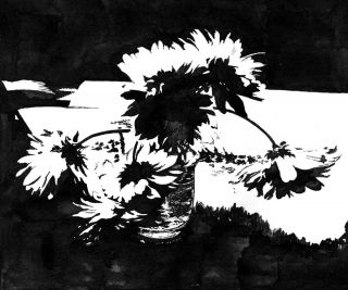 Картина "Цветы в черном" Владимир Абаимов