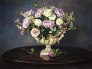 Картина "Букет в белой вазе" Эдуард Панов