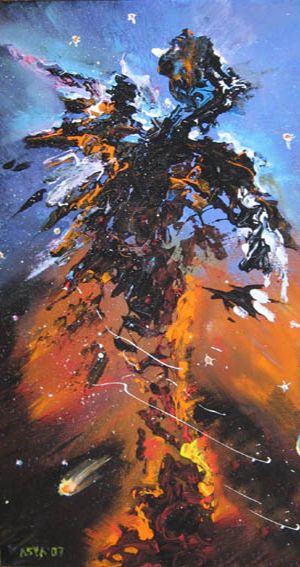 Картина "Галактический феникс" Быстрова Анастасия