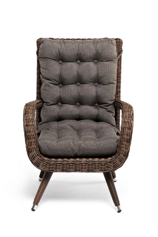 Кресло плетеное с подушками, цвет коричневый Толедо 4sis BD-2591958
