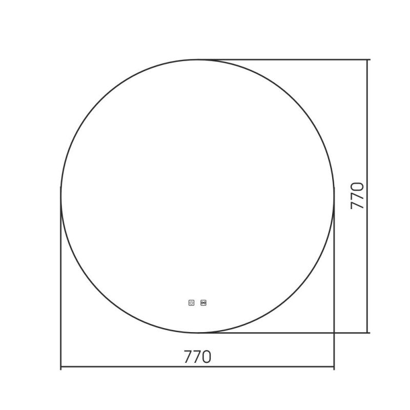 Зеркало ABBER Mond AG6203S-0.77, 77х77 см, с подсветкой