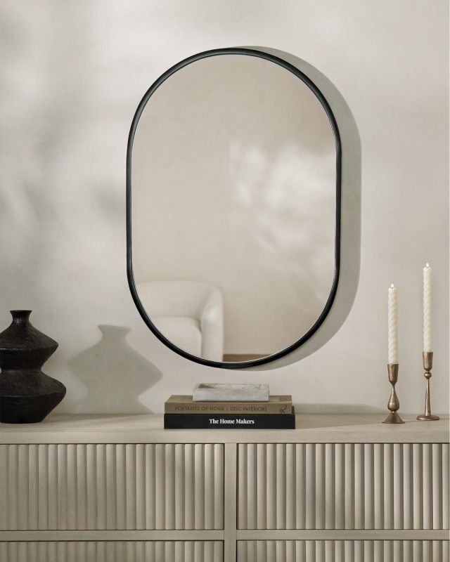 Чёрное настенное зеркало LH Mirror Home “Хоггарт” BD-3048707