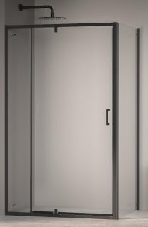 Душевой уголок RGW PA-078B (RGW PA-008B + Z-050-2B) 110x90 см, профиль черный, стекло прозрачное