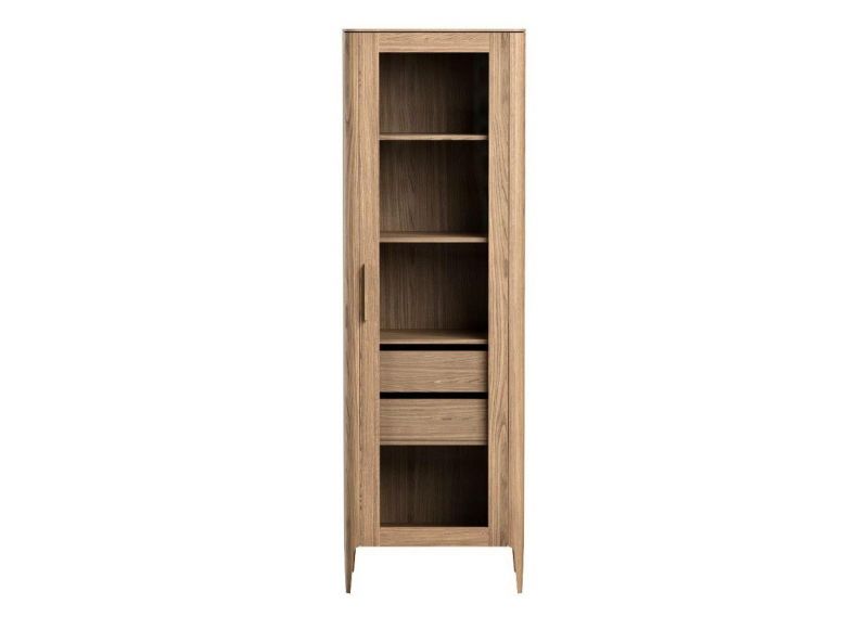 Витрина Ellipsefurniture Type oak стеклянная высота 200 см R (натуральный дуб) TYR10201030101 фото 1