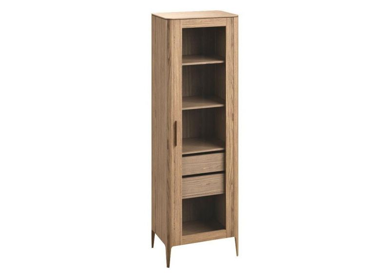 Витрина Ellipsefurniture Type oak стеклянная высота 200 см R (натуральный дуб) TYR10201030101 фото 2