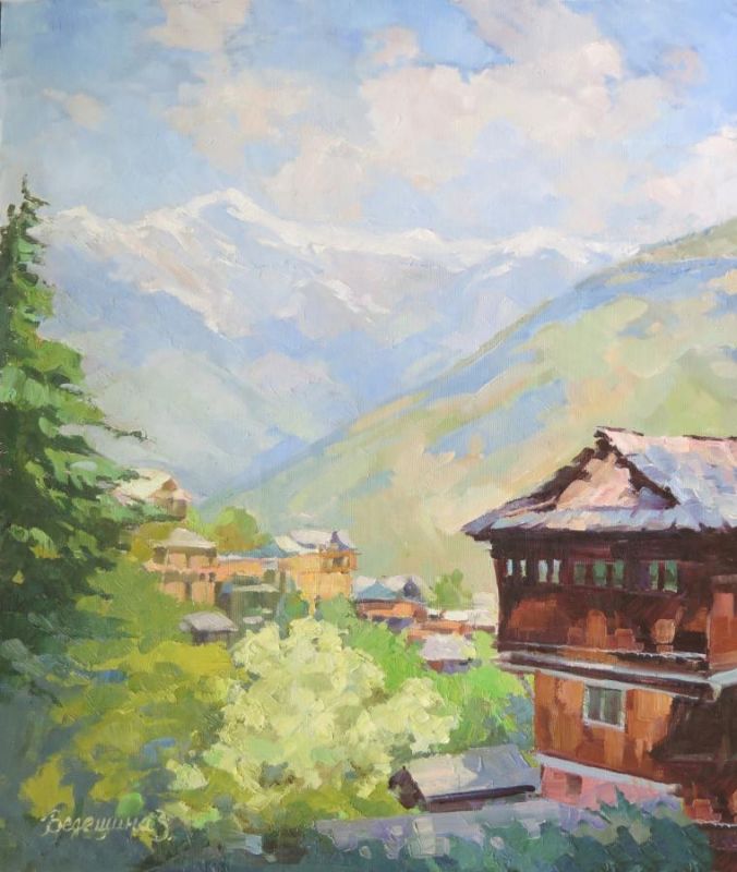 Картина "Гималаи. Долина Кулу в цвету" Ведешина Зинаида