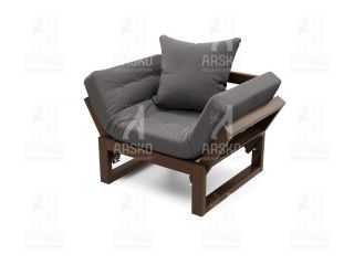 Кресло Амбер орех серый велюр BD-2153401