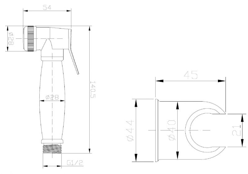 Набор 3 в 1 с гигиенической лейкой ESKO BH3in1