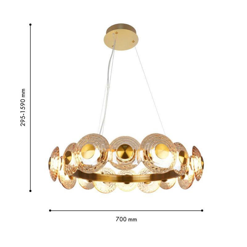 Подвесная люстра Favourite Claros 72W LED 4000К (белый) 4641-16P фото 2