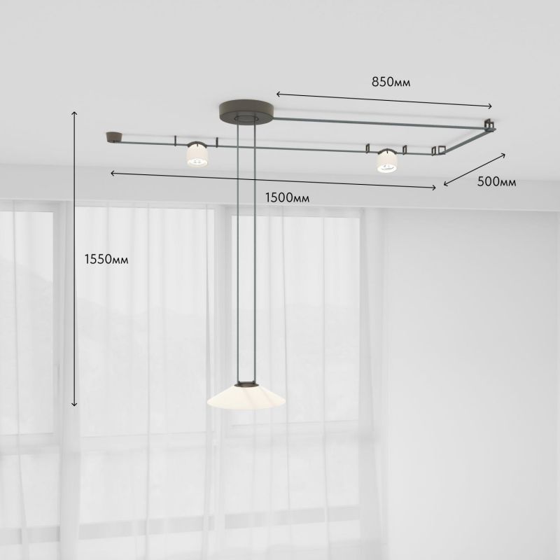 Комплект ременной трековой системы Denkirs Belty SET LED 44W белый (дневной) DK55SET02-02-DB фото 3