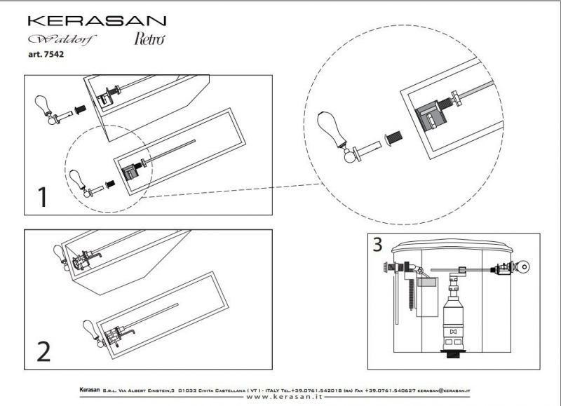 Бачок для унитаза Kerasan Retro 107101