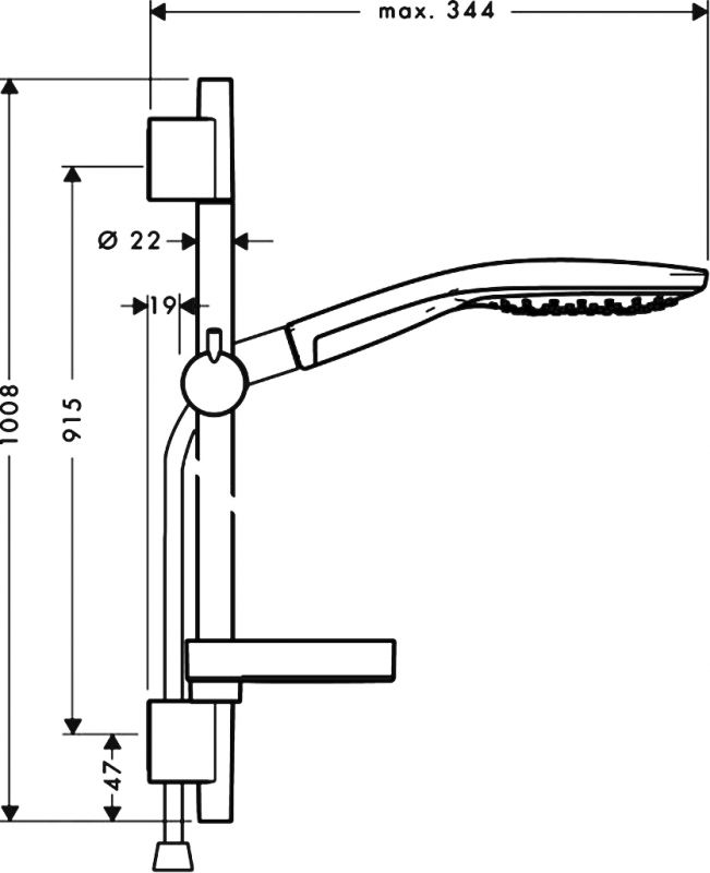 Душевой гарнитур Hansgrohe Raindance Select S 150 3iet 27803400 фото 7