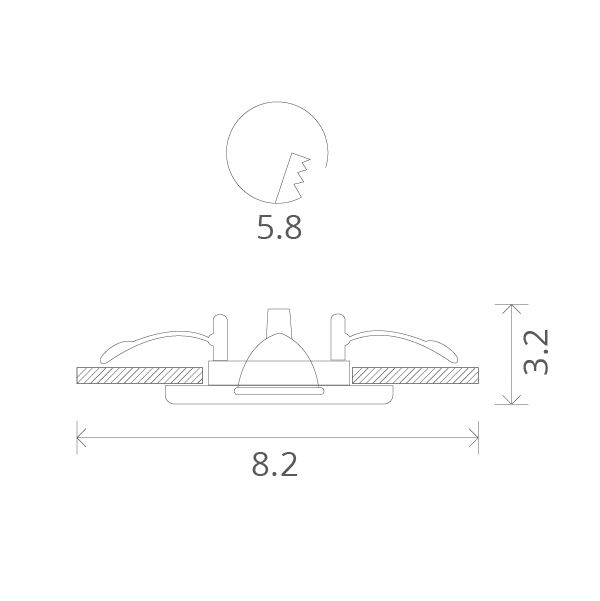 Встраиваемый светильник Arte Lamp praktisch A1203PL-1CC фото 3