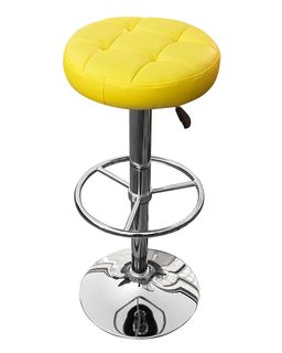 Барный стул Dobrin 5008-LM BRUNO,  цвет сиденья желтый, цвет основания хром