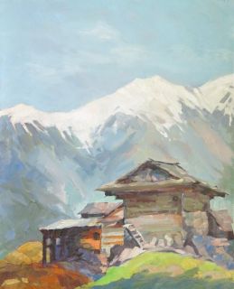 Картина "Гималаи. Высокогорная деревня" Ведешина Зинаида