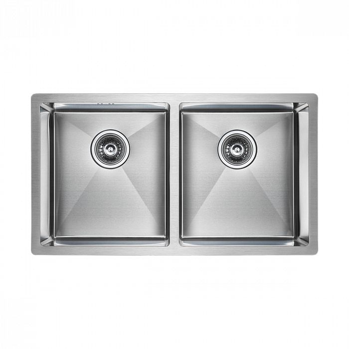 Мойка Paulmark TWIN PM237844-BS, брашированная сталь, 78х44 см фото 1