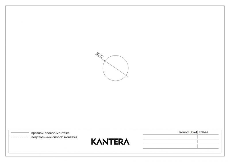 Кухонная мойка Kantera Round Bowl 44704