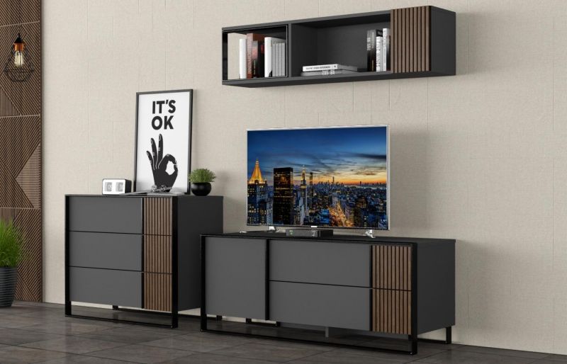 Тв-тумба Haiden R-Home Grafit серая BD-3125709 фото 3