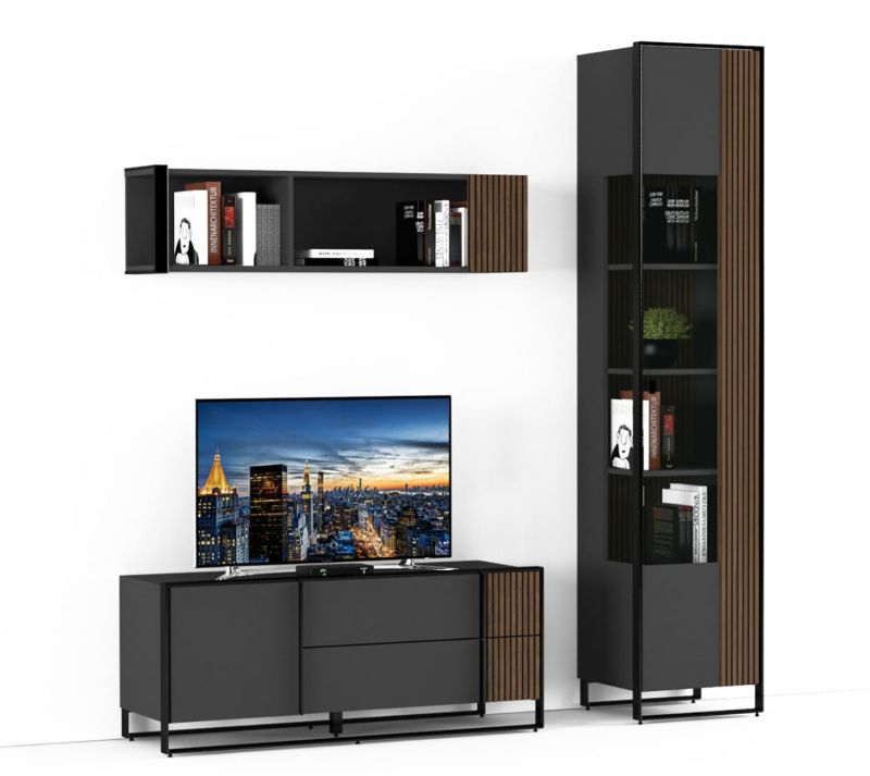 Тв-тумба Haiden R-Home Grafit серая BD-3125709 фото 4