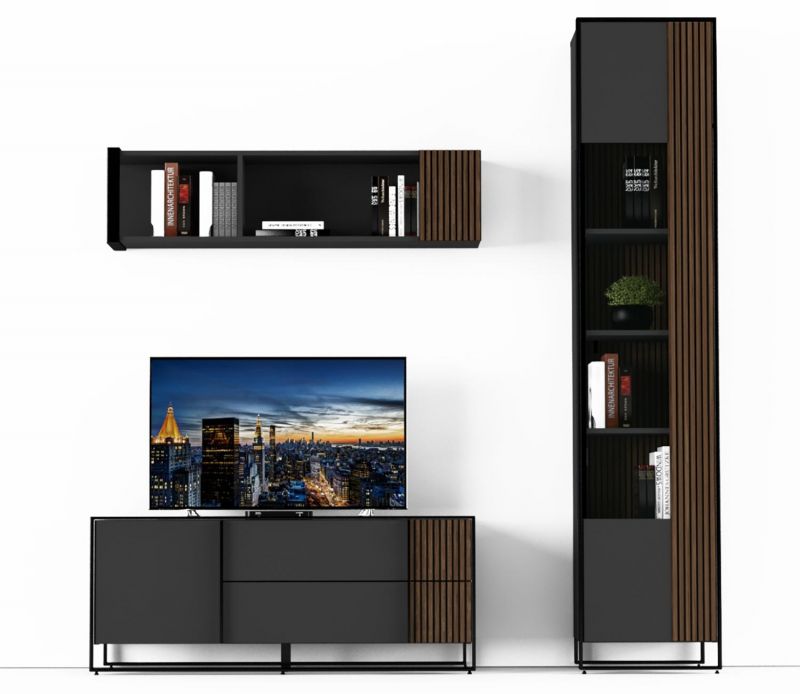 Тв-тумба Haiden R-Home Grafit серая BD-3125709 фото 5