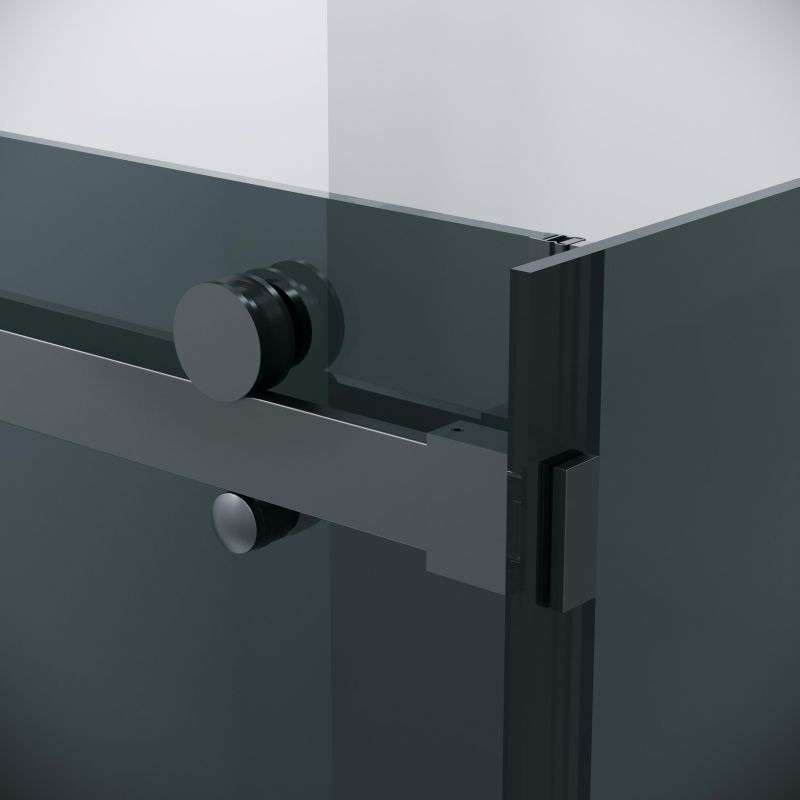 Душевой уголок Grossman Classic 120.K33.04.1590.21.10, 150х90 см, профиль черный матовый, стекло тонированное, 2 места фото 8