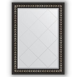 Зеркало с гравировкой в багетной раме 75x102 Evoform EXCLUSIVE-G BY 4182 черный ардеко
