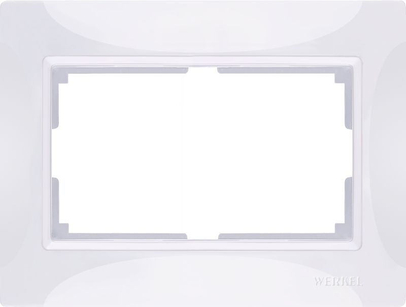 Рамка для двойной розетки (белый, basic) WL03-Frame-01-DBL-white