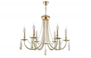 Люстра Crystal Lux VICTORIA VICTORIA SP6 GOLD/AMBER