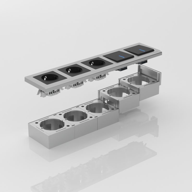 Коробка для накладного монтажа (серебряный) Werkel W8000006