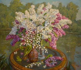 Картина "Цветы весны" Панов Эдуард Парфирьевич