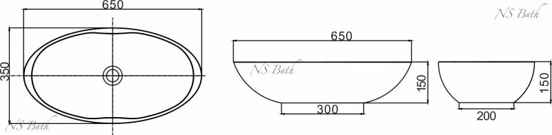 Раковина-чаша NSBath NST-6435M матовая фото 2
